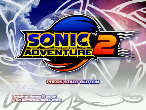 Sonic Adventure 2 title screen for Sega Dreamcast